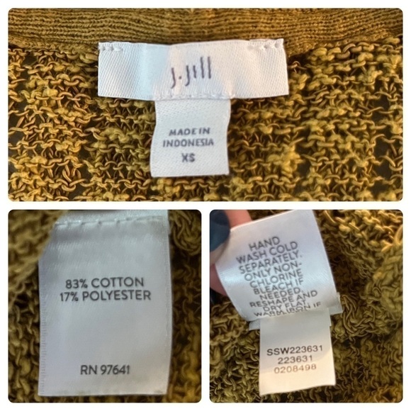 J. Jill Textured Open Stitch V Neck Top Style 223531 - Picture 11 of 14